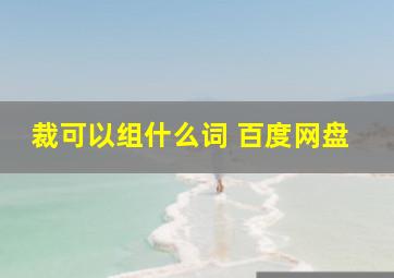 裁可以组什么词 百度网盘